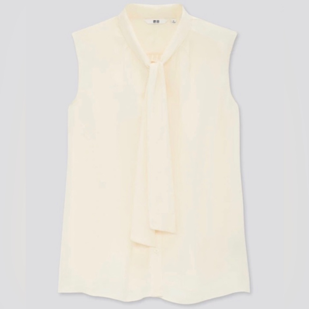 UNIQLO Women Sleeveless Bow Tie Tank Top